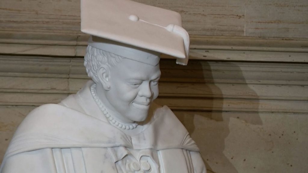 A statue of civil rights icon Dr. Mary McLeod Bethune was unveiled in a ceremony in Statuary Hall at the U.S. Capitol, replacing a statue of a Confederate general.