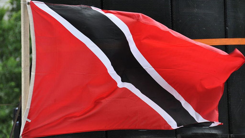 Trinidad and Tobago flag over speaker