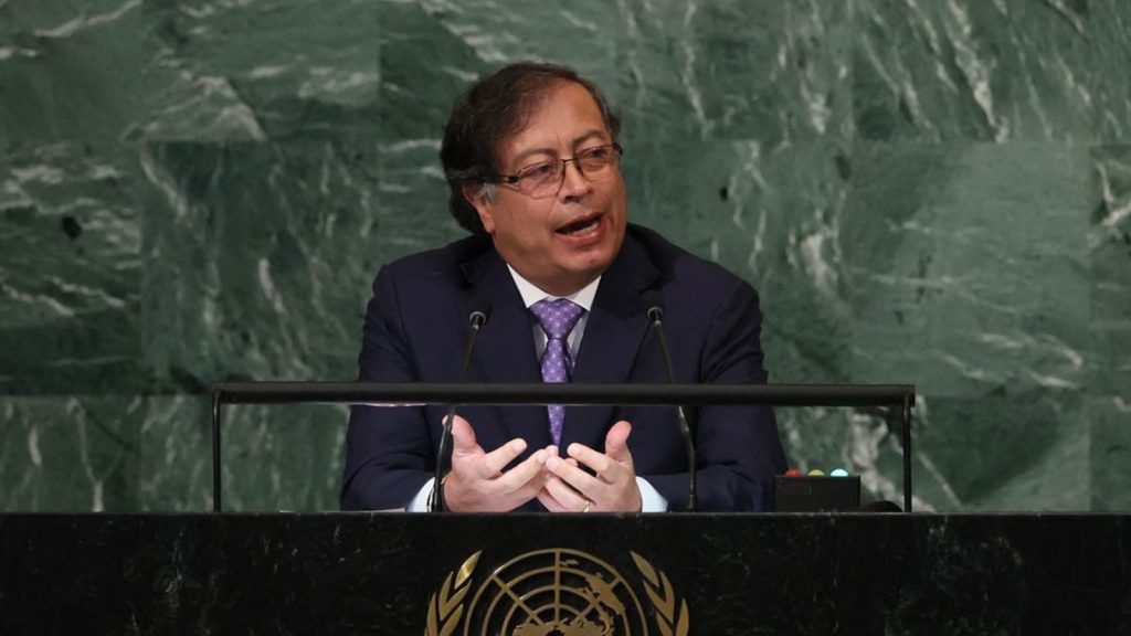 Gustavo Petro addressed the UN General Assembly on September 20, 2022.