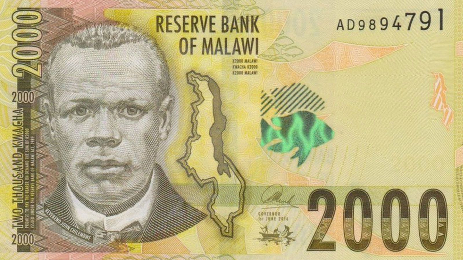 Chilembwe's image appears on Malawian bank notes