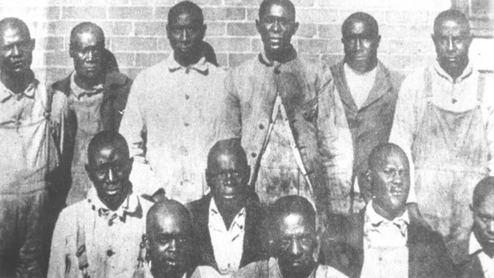 The 12 Elaine defendants in Helena, Ark., circa 1919.