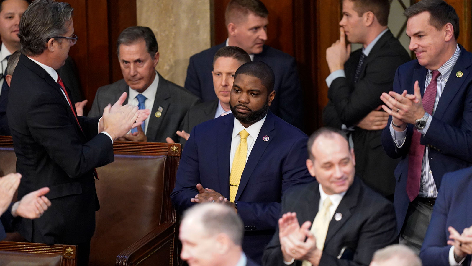 Republican U.S. Rep. Byron Donalds of Florida is applauded after being nominated for House speaker on Jan. 4, 2023. 