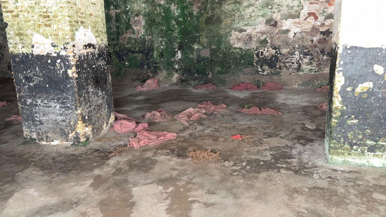 A former female slave dungeon in Elmina Castle in Ghana's central region