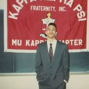 Hakeem Jeffries at a Kappa Alpha Psi Fraternity, Inc., Binghamton Alumni Chapter and Mu Kappa Undergraduate Chapter meeting in 1991.