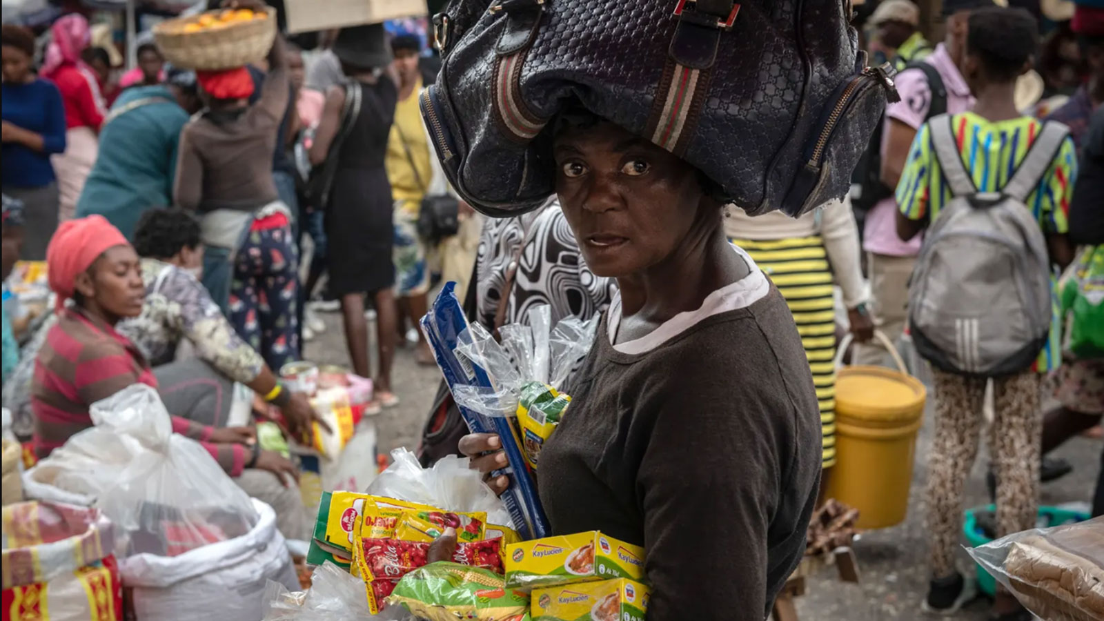 A street vendor looks on at a market in Port-au-Prince last week amid concern about the increase in food insecurity in the country. 