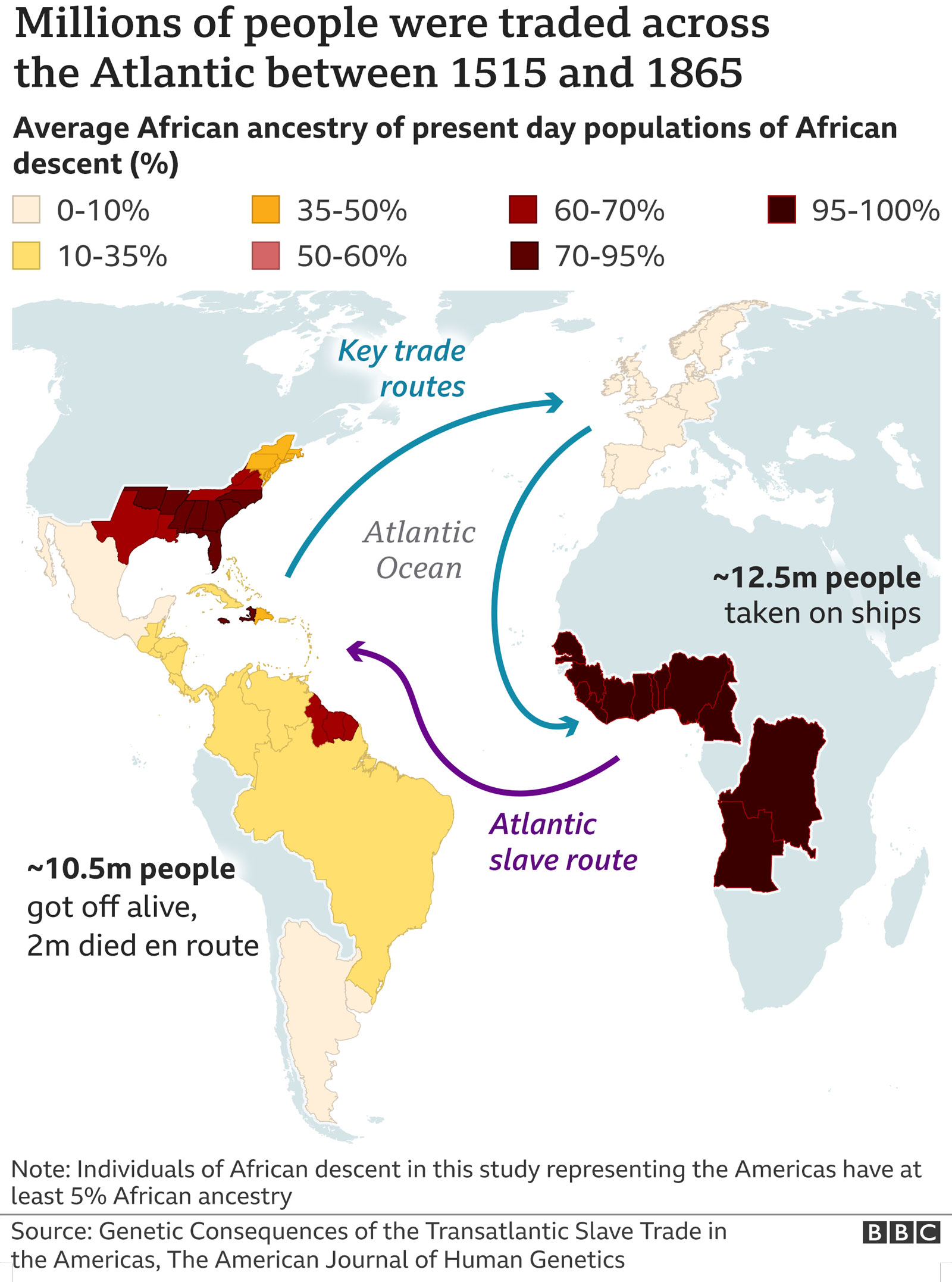 Transatlantic slave trade routes