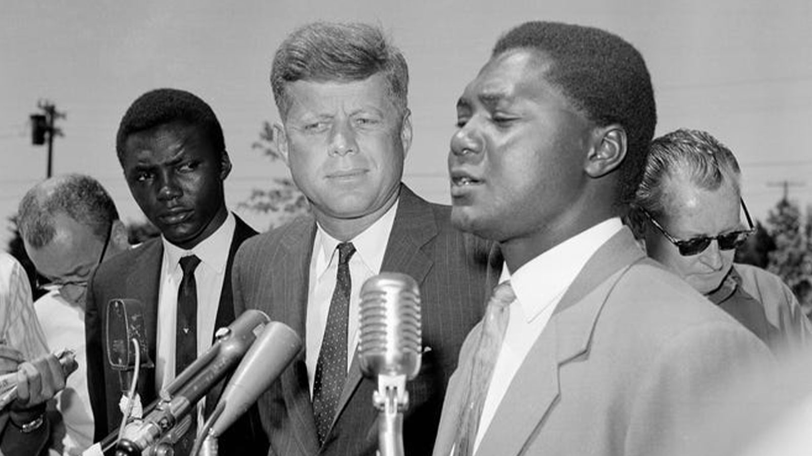 Tom Mboya and former U.S. president John F. Kennedy in late July, 1960. Kennedy was an enthusiastic booster of US-Africa relations. Congress and later his assassination essentially stalled any meaningful advancement of US-Africa relations. 