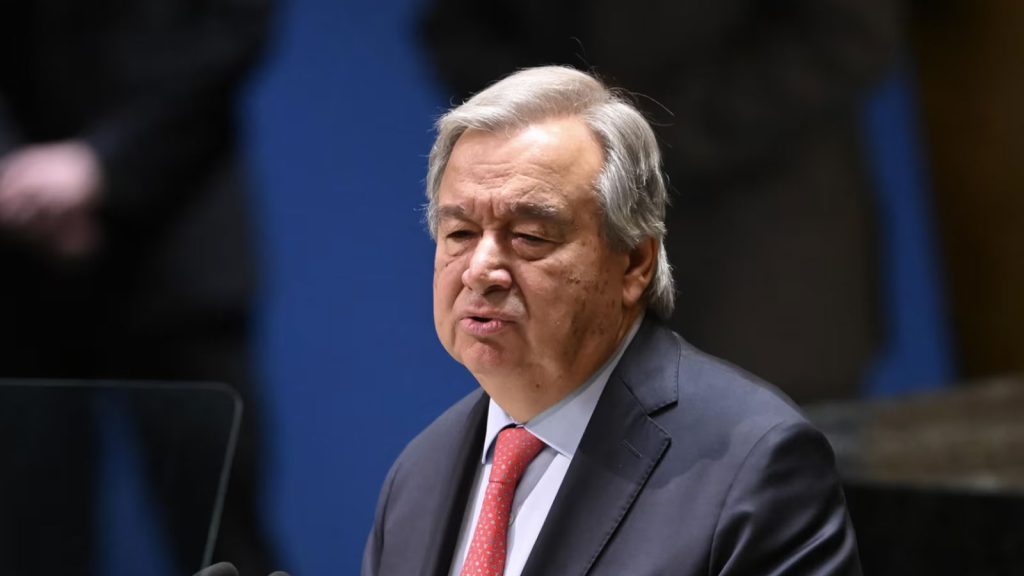 António Guterres said no country had addressed the legacy of the mass enslavement of people of African descent.