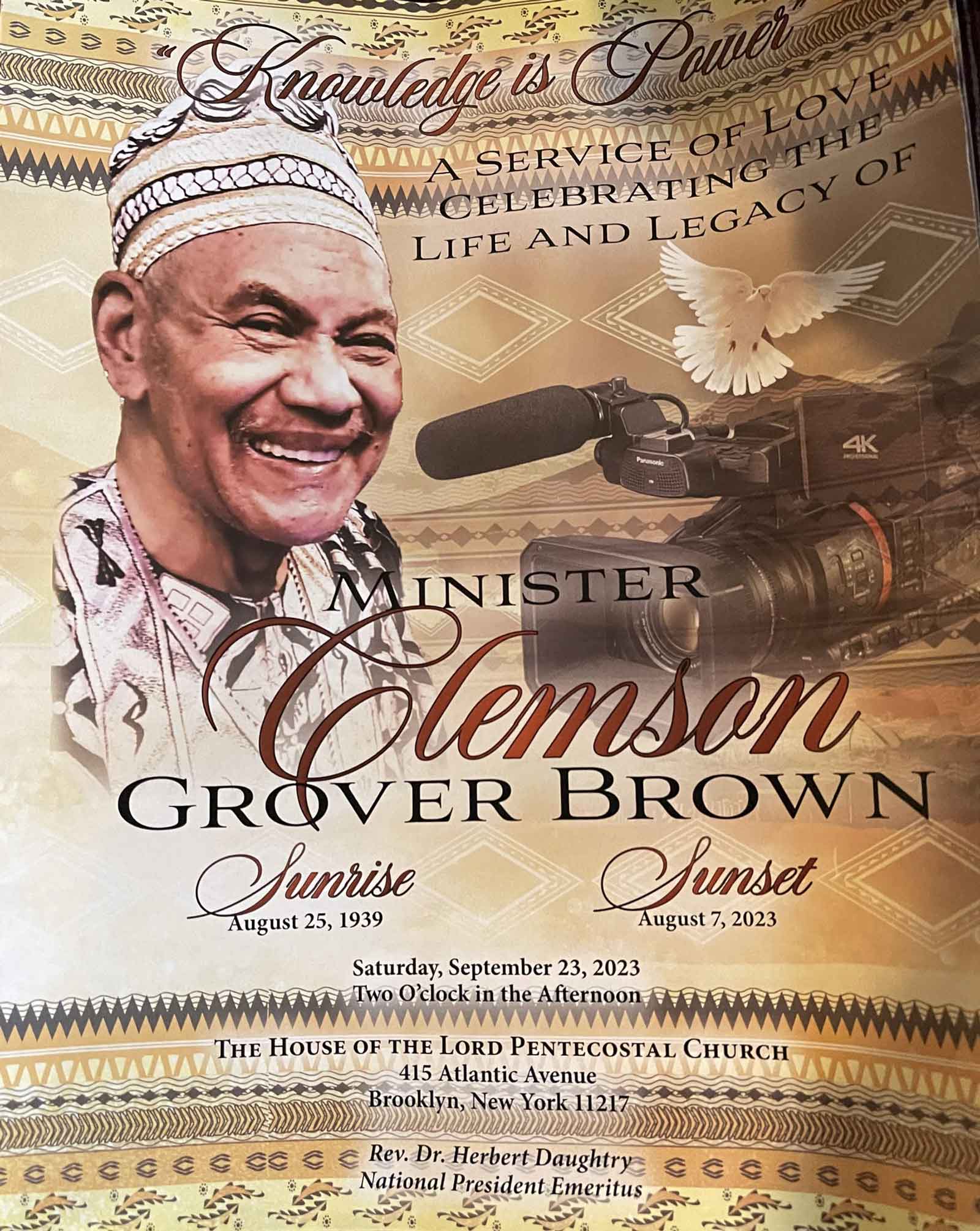 Remembering Minister Brown and a homage to AJASS