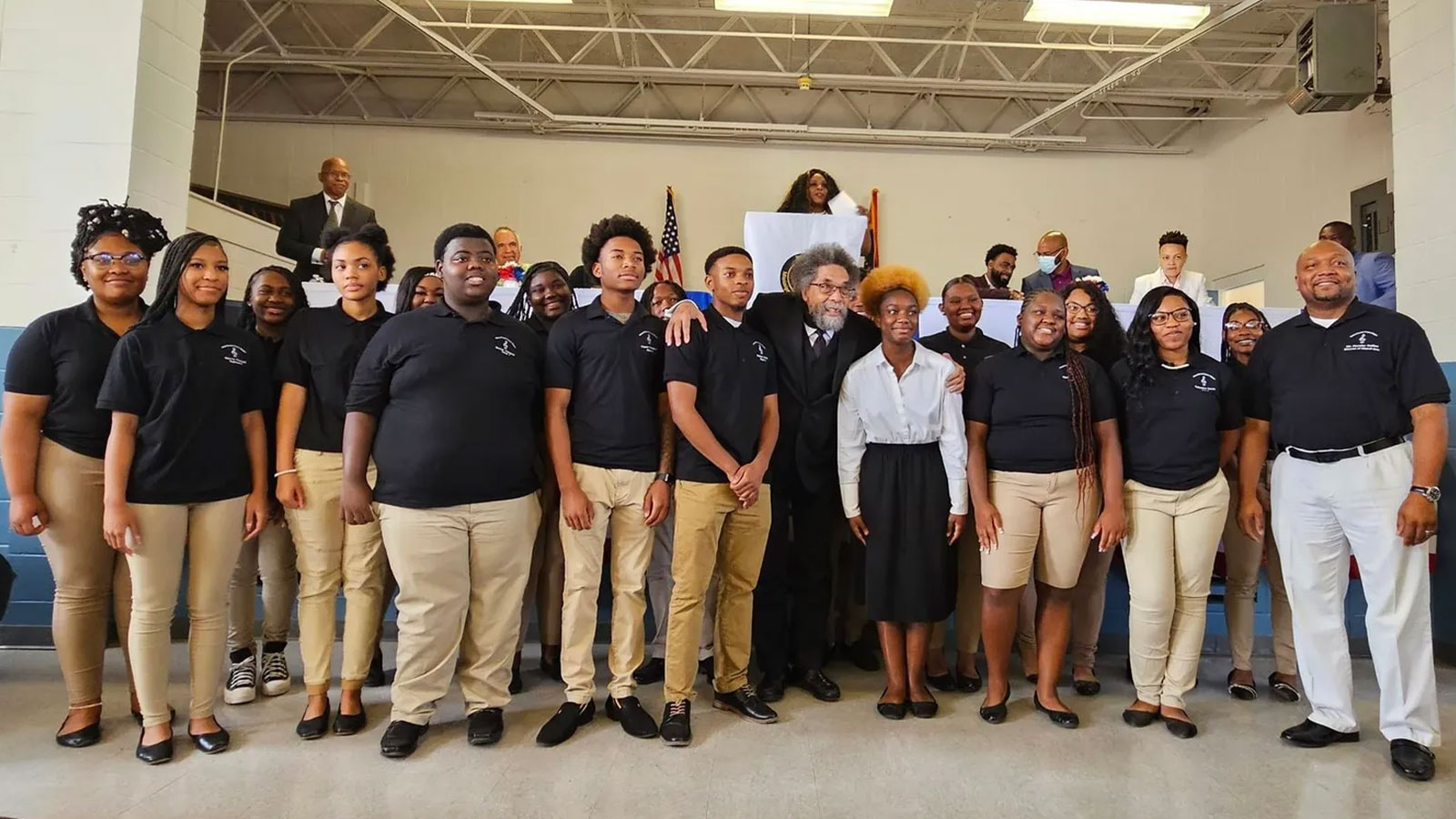 August 26, 2023: With a local choir at an event hosted by the Mississippi Freedom Democratic Party in Lexington. Photo: Mississippi Freedom Democratic Party/Facebook