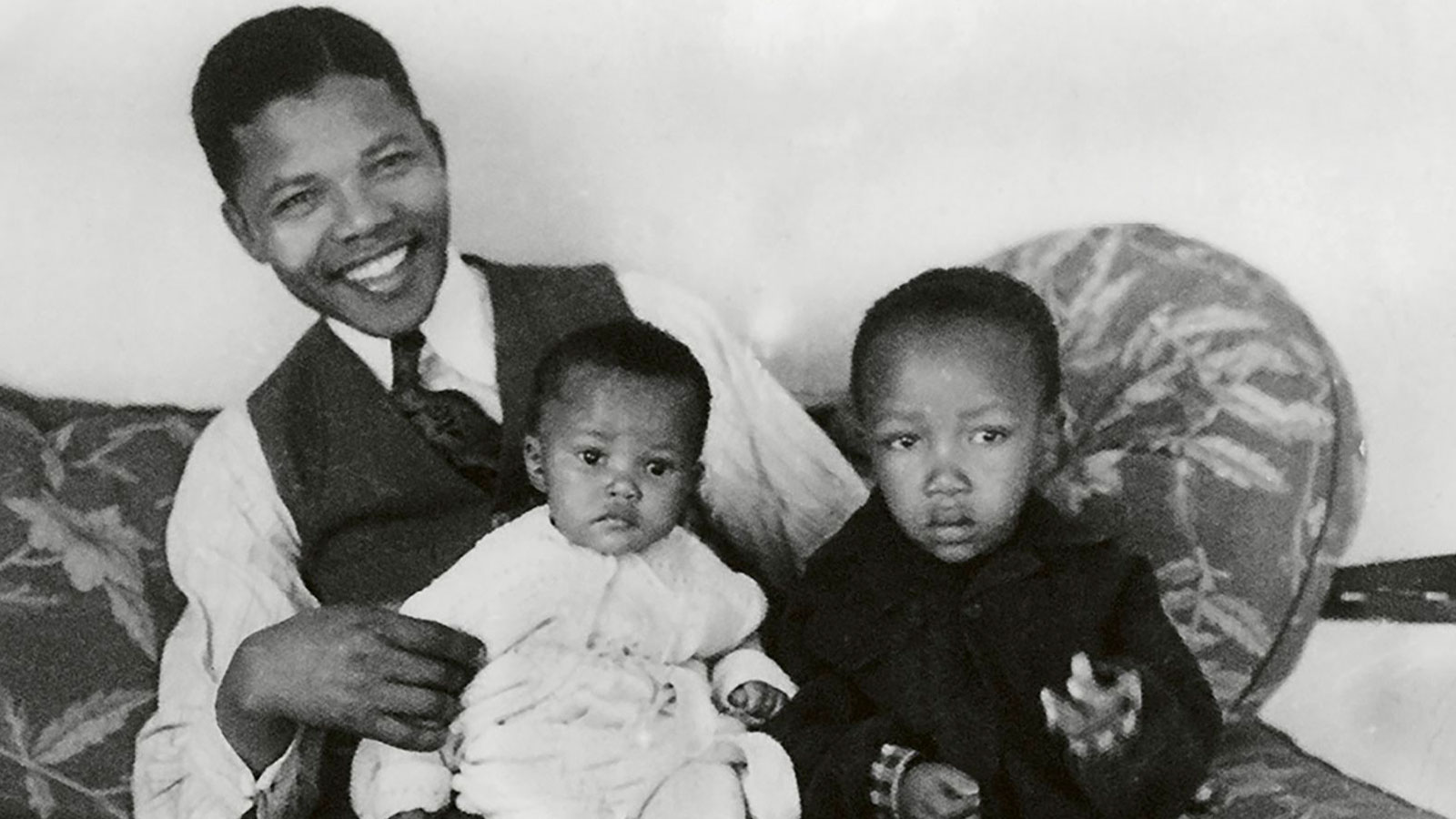 Nelson Mandela with first daughter Makaziwe and son Thembekile, photographed in 1948. Makaziwe died in infancy and Thembekile died in a car crash in 1969, while Nelson and wife Evelyn Mase's second son Makgatho died in 2005. Their youngest sibling Pumla Makaziwe Mandela was named after her late older sister.
