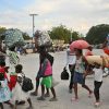 People flee gang violence in the Petionville neighborhood of Port-au-Prince on January 30, 2024 (Richard PIERRIN)
