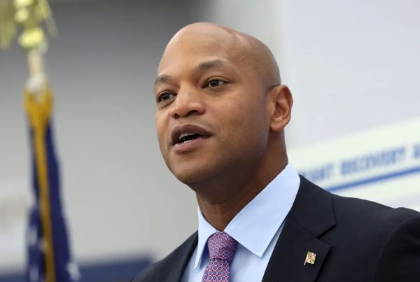 Maryland Gov. Wes Moore speaks at an event on the Biden administration's workforce initiative plan at Carver Vocational School on Nov. 13, 2023 in Baltimore, Maryland.