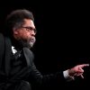 Cornel West speaking with attendees at an event at the Student Pavilion at Arizona State University in Tempe, Arizona. 2018