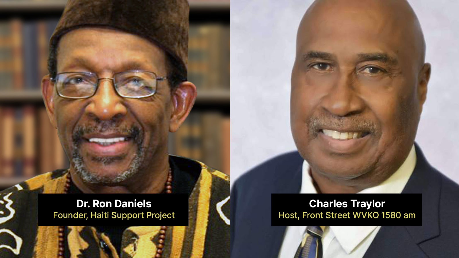 Front Street host Charles Traylor discusses Haiti with Dr. Ron Daniels