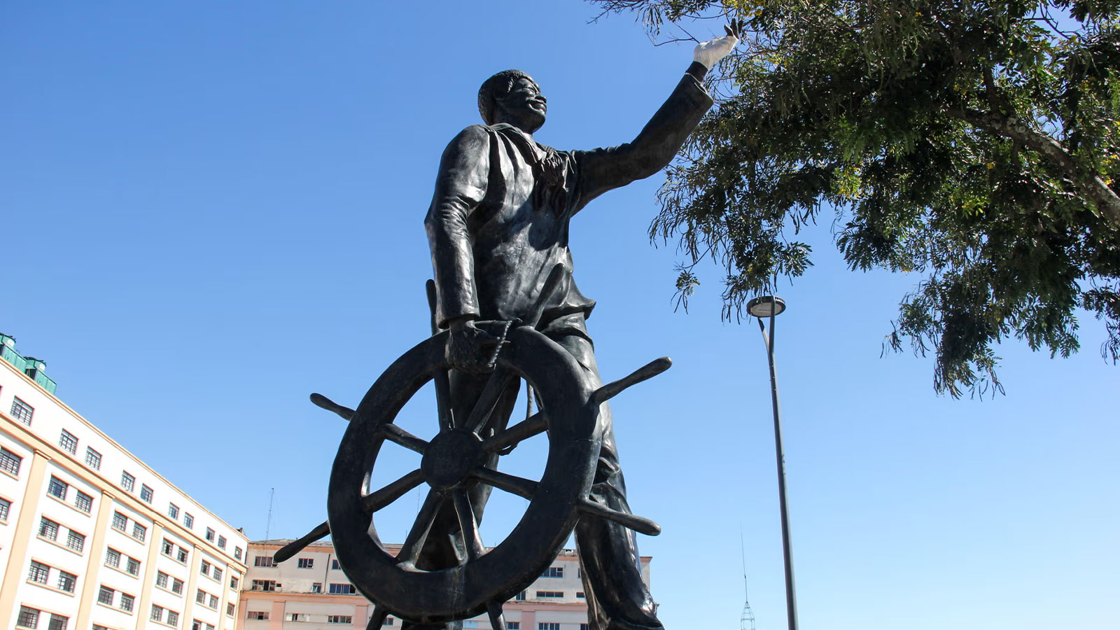 A statue of João Candido in Praca XV, in the centre Rio de Janeiro. 