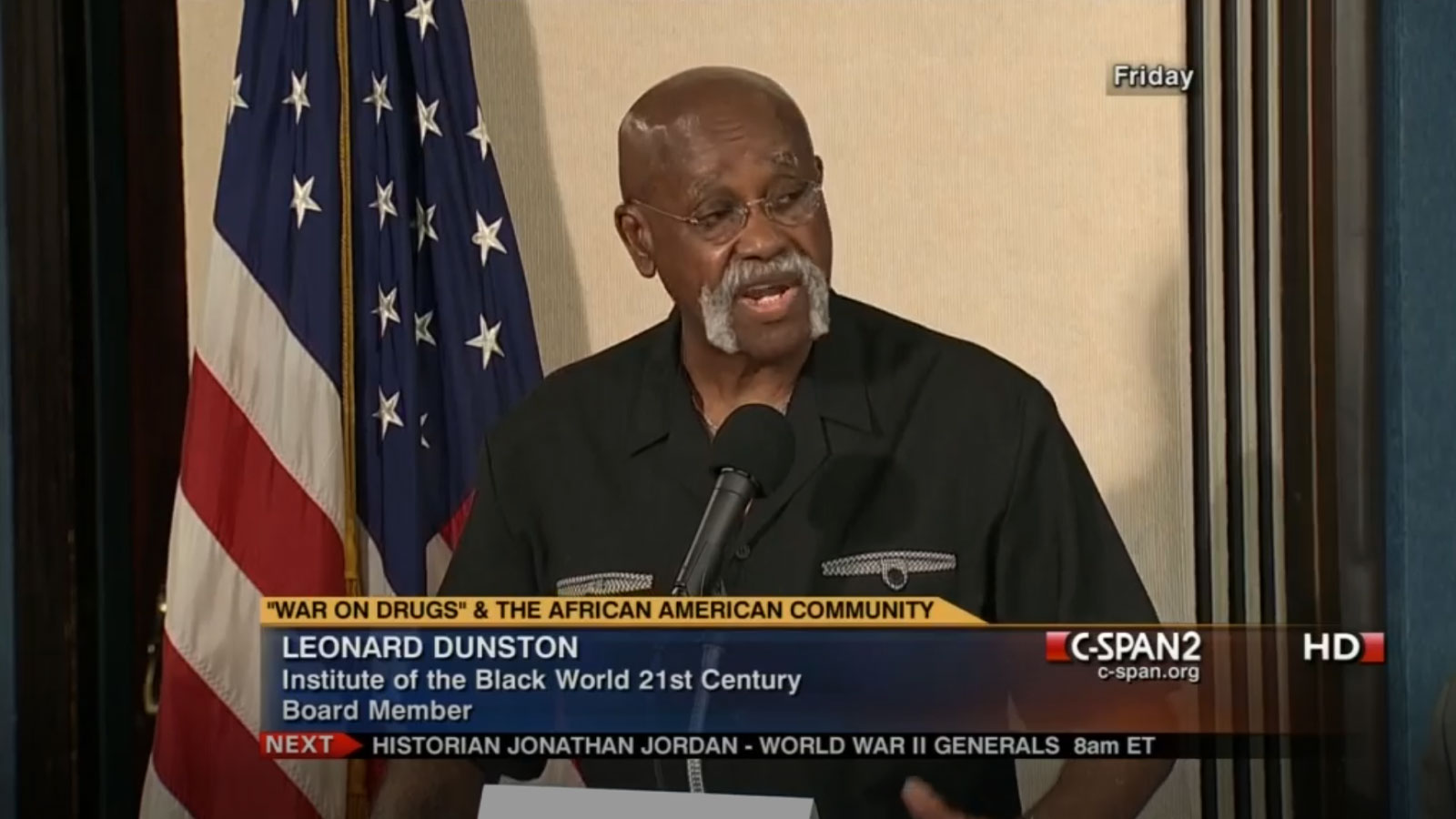 Leonard Dunston - CSPAN coverage of IBW21 forum "War on Drugs and the African-American Community", June 17, 2011