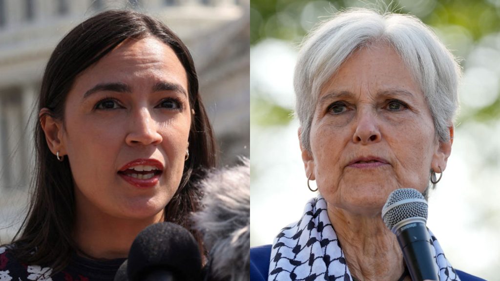 Alexandria Ocasio-Cortez and Jill Stein