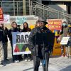 Pastor Olusegun Adebayo, of the Macedonia Baptist Church in Bethesda, speaks at a news conference outside the Maryland Supreme Court on Jan. 8, 2023. Madeleine O’Neill/The Daily Record.