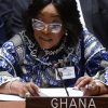 Ghana's Minister for Foreign Affairs Shirley Ayorkor Botchwey speaks during a high level meeting of the United Nations Security Council on the situation amid Russia's invasion of Ukraine, at the 77th Session of the United Nations General Assembly at U.N. Headquarters in New York City, U.S., September 22, 2022