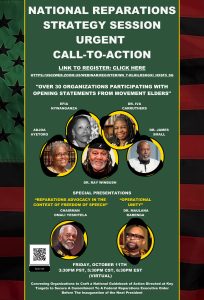 National Reparations Strategy Session Call to Action