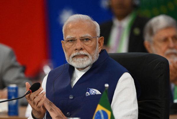 India’s Prime Minister Narendra Modi attends the third session of the G20 Leaders’ Meeting in Rio de Janeiro, Brazil, on Nov.19, 2024.