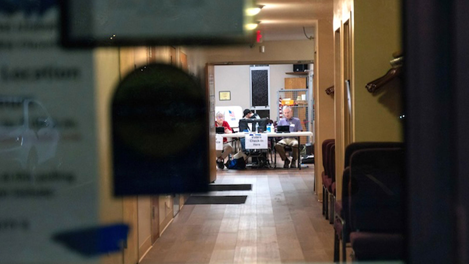 The polling station at Covenant United Methodist Church in Springfield, Ohio, in the last hours of voting.