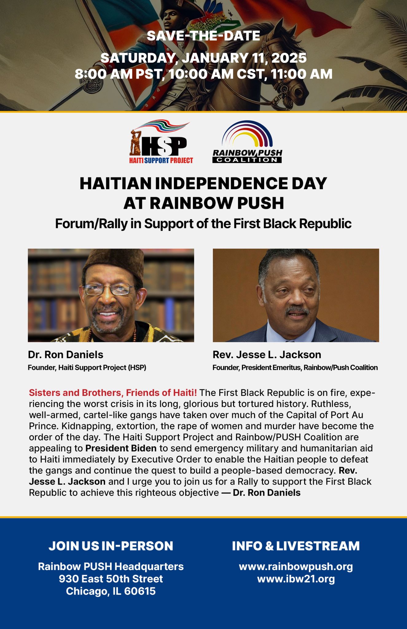 Emancipation And Haitian Independence Day Message From Dr. Ron Daniels