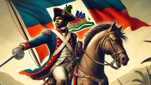 Illustration inspired by the Haitian Revolution (By Kyle P. Pennerman in combination with generative AI techniques, 2024)