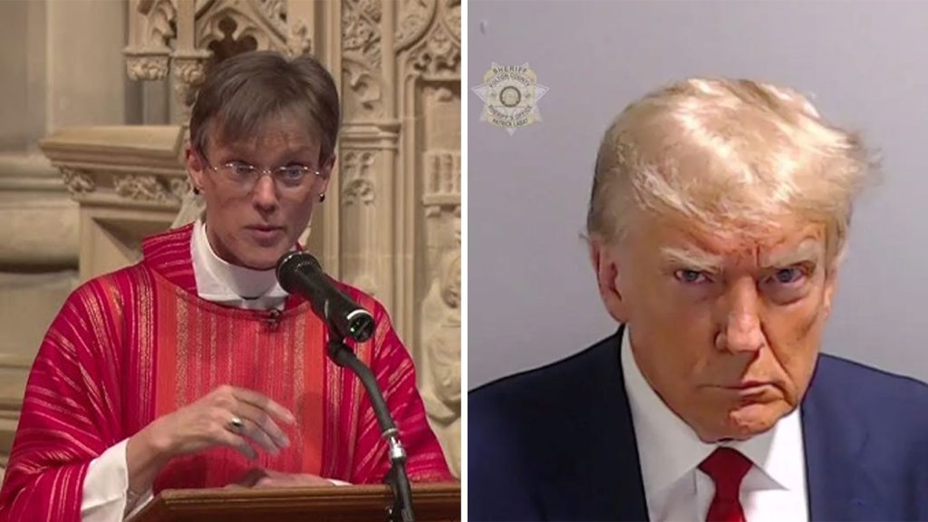 Bishop Mariann Budde and Donald Trump