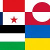 Flags of Panama, Greenland, Palestine, Ukraine