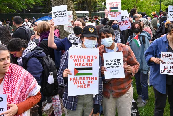 Hundreds of Temple, Drexel and UPenn students marched in solidarity with Palestine to UPenn's campus on April 25, where professors walked out of classes. Students also set up tents in solidarity with the Columbia University student encampment (Photo by Joe Piette, Flickr).