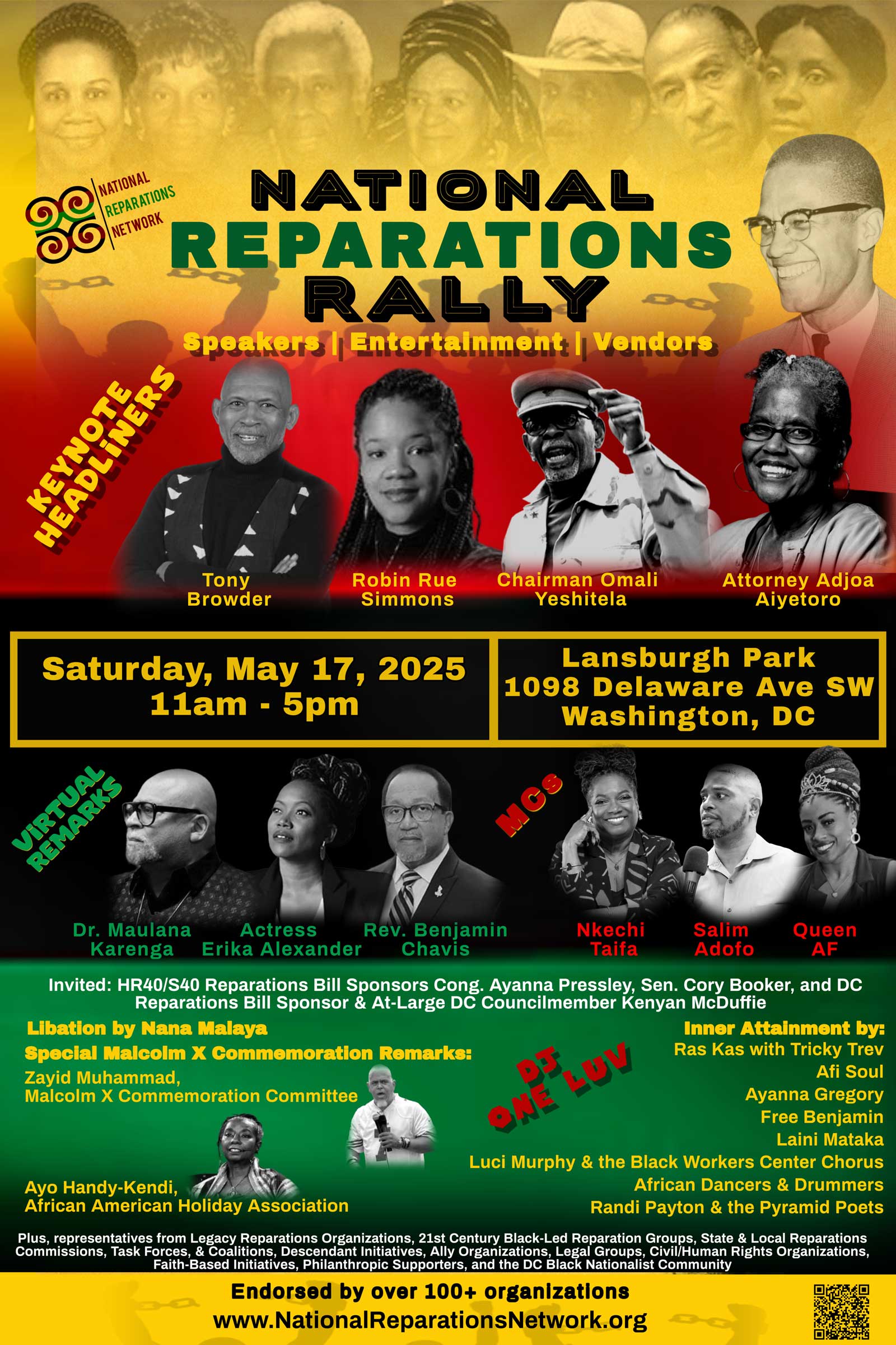 Reparations Activists to Host National Reparations Rally in Washington, D.C. on May 17, 2025 Commemorating the 100th Anniversary of Malcolm X: National Black Cultural Information Trust Joins as Media Partner