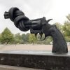 Twisted gun sculpture