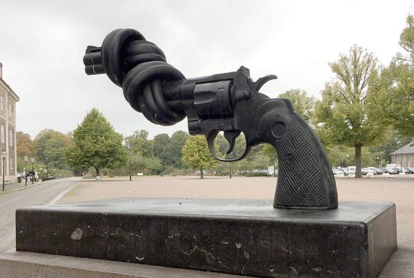 Twisted gun sculpture