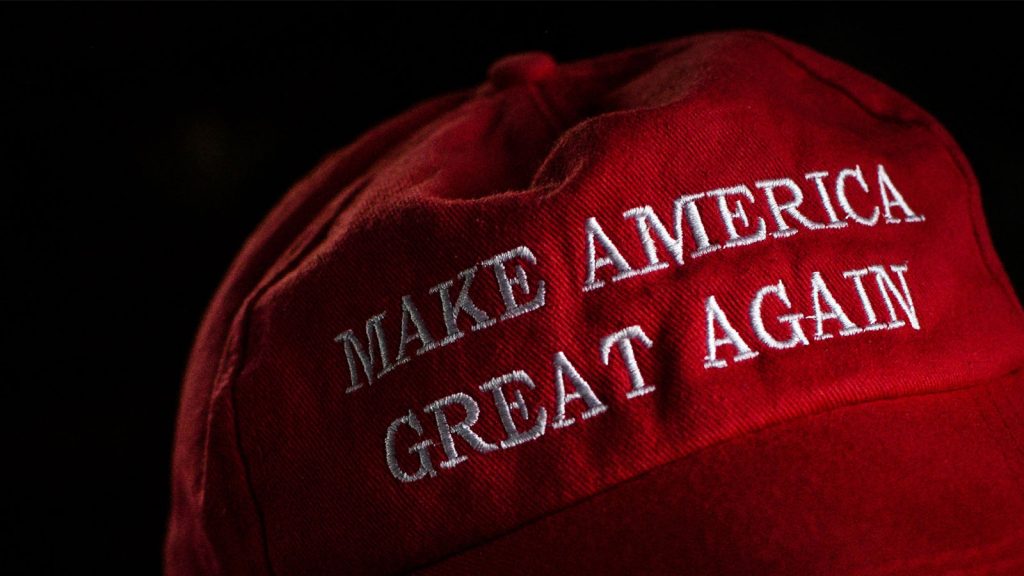 Red “Make America Great Again” hat.