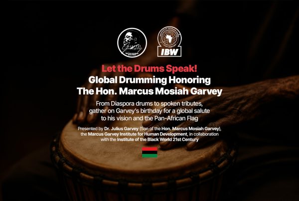 Celebrate Marcus Garvey’s legacy with a global drumming tribute envisioned by Dr. Julius Garvey. Join the YouTube premiere and live chat on Garvey’s birthday.