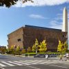 Exterior view of the Smithsonian’s National Museum of African American History and Culture in Washington, D.C., from Constitution Avenue.