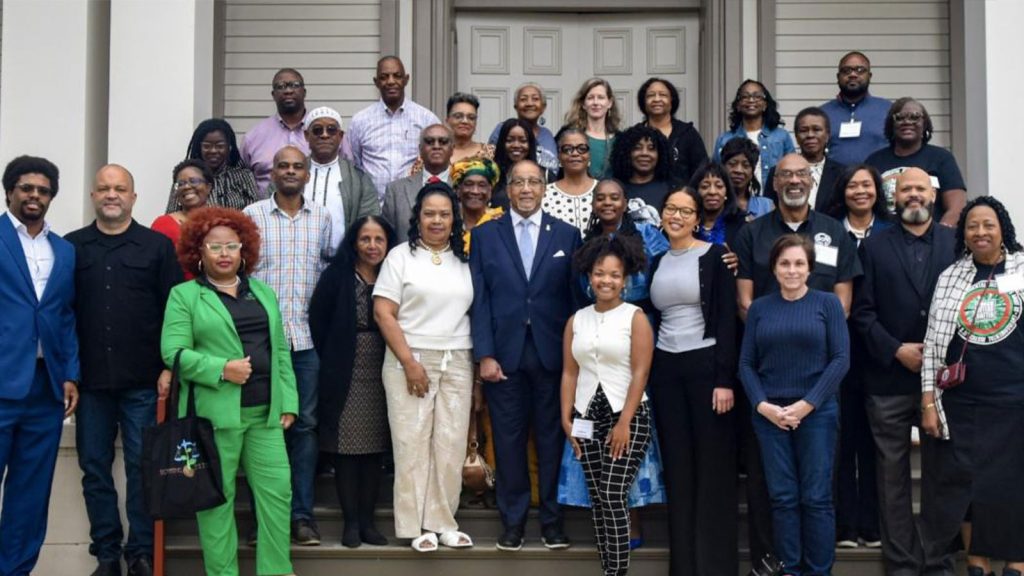 Dr. Ben Chavis, center, honored during the Mississippi Statewide Environmental Justice Climate Change Summit 2025
