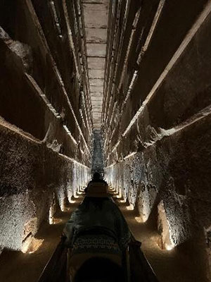 Interior Stairway of Giza Pyramid (Dr. Brenda M. Greene)