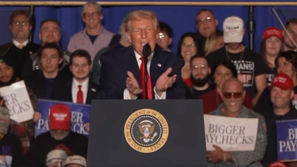 Screenshot: Donald Trump confirms shithole slur (Dec 2025)