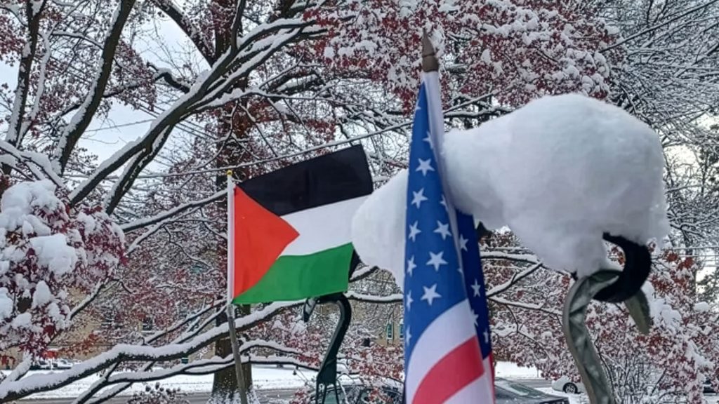 Two Flags Flying by Ted Glick