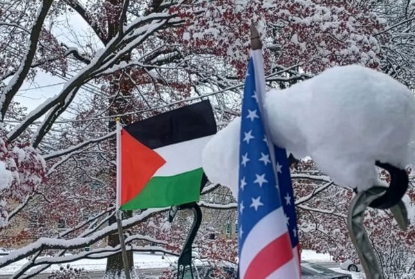 Two Flags Flying by Ted Glick