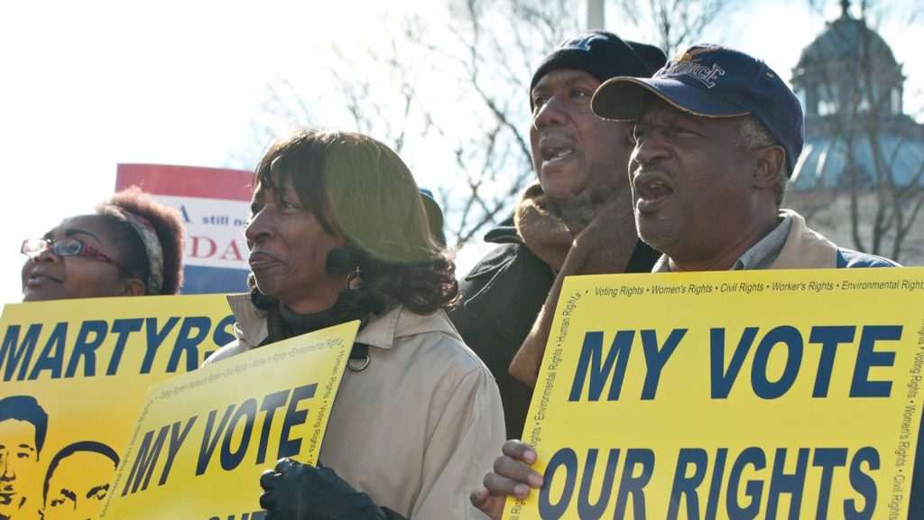Protect the Voting Rights Act rally at the SCOTUS