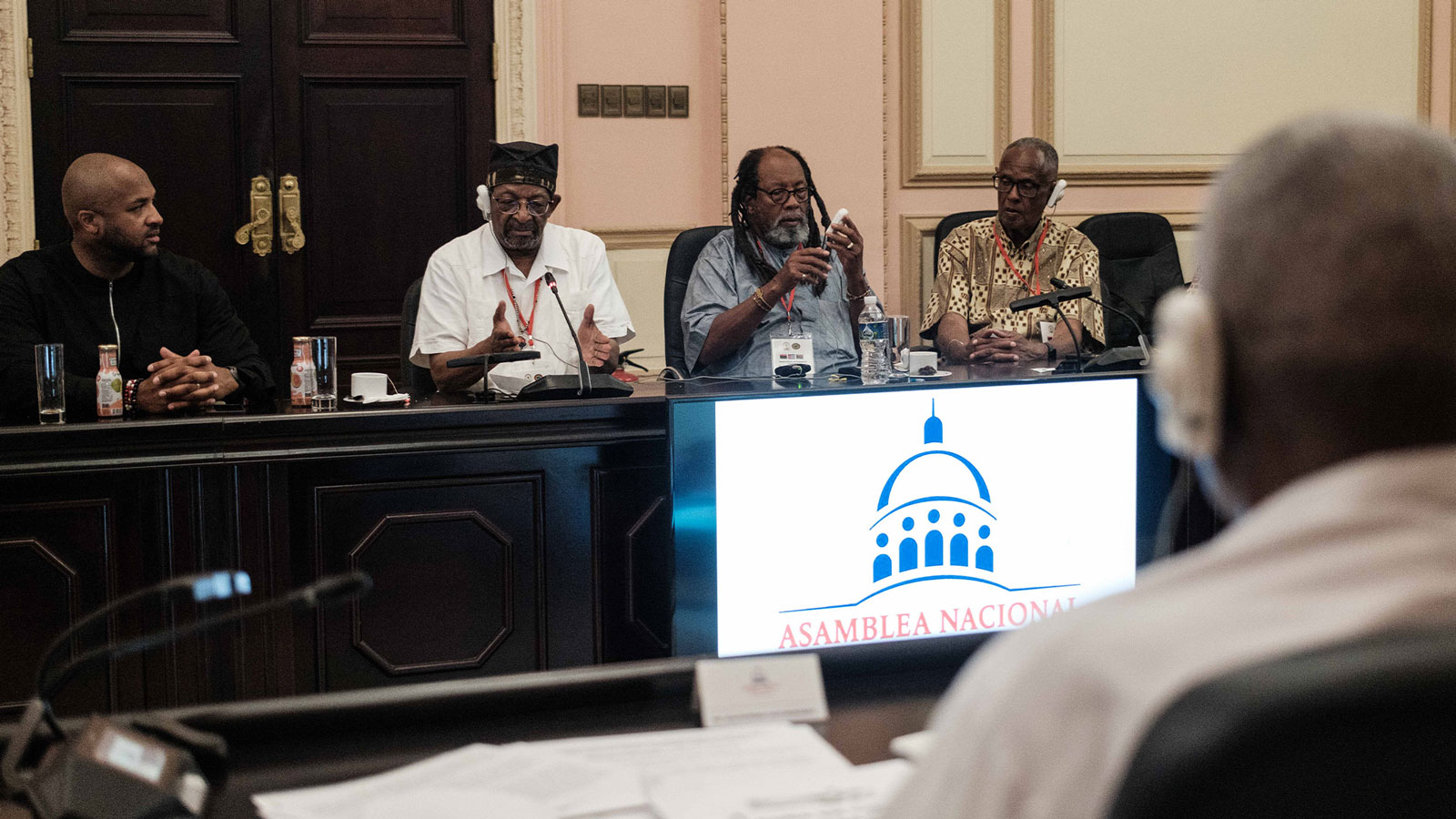 Legislative exchange between members of the IBW/PAUD delegation and representatives of Cuba’s National Assembly.