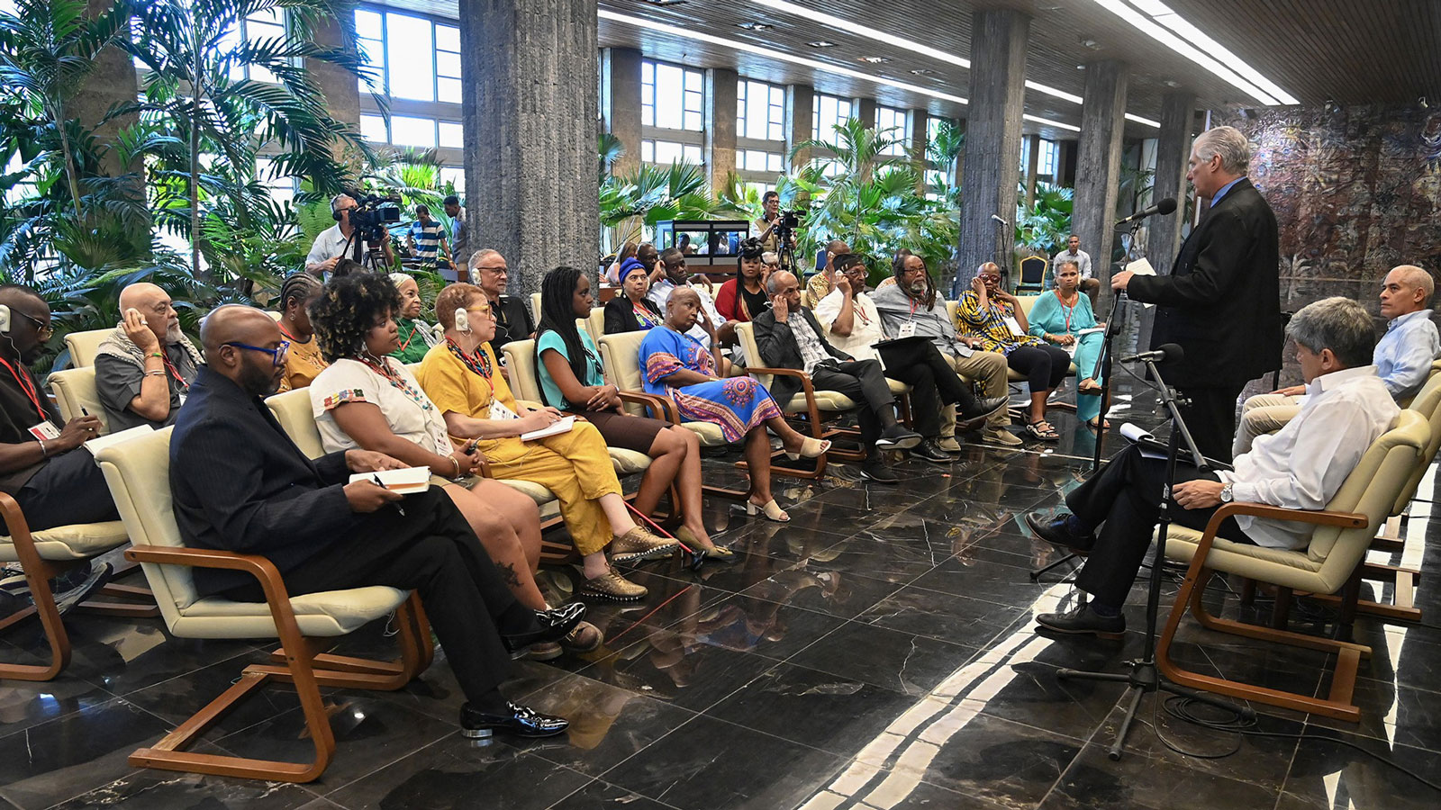 President Miguel Díaz-Canel meets with members of the IBW/PAUD Fact-Finding Delegation to Cuba.
