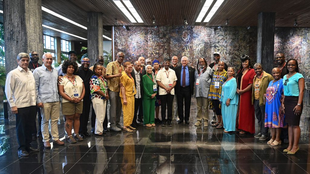 President Miguel Díaz-Canel with members of the IBW/PAUD Fact-Finding Delegation to Cuba in Havana, Cuba.