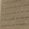 The First Amendment engraved on the former Newseum building in Washington, D.C., highlighting protections for freedom of speech and the press.