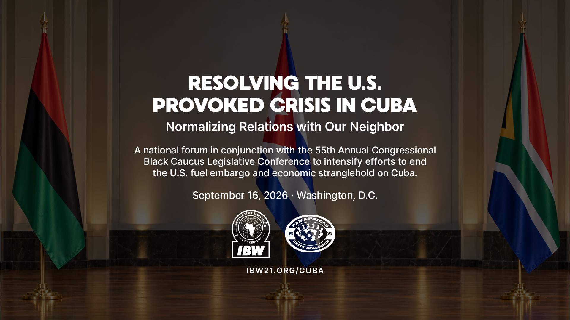 IBW/PAUD Cuba Forum on September 16, 2026 in Washington, D.C.