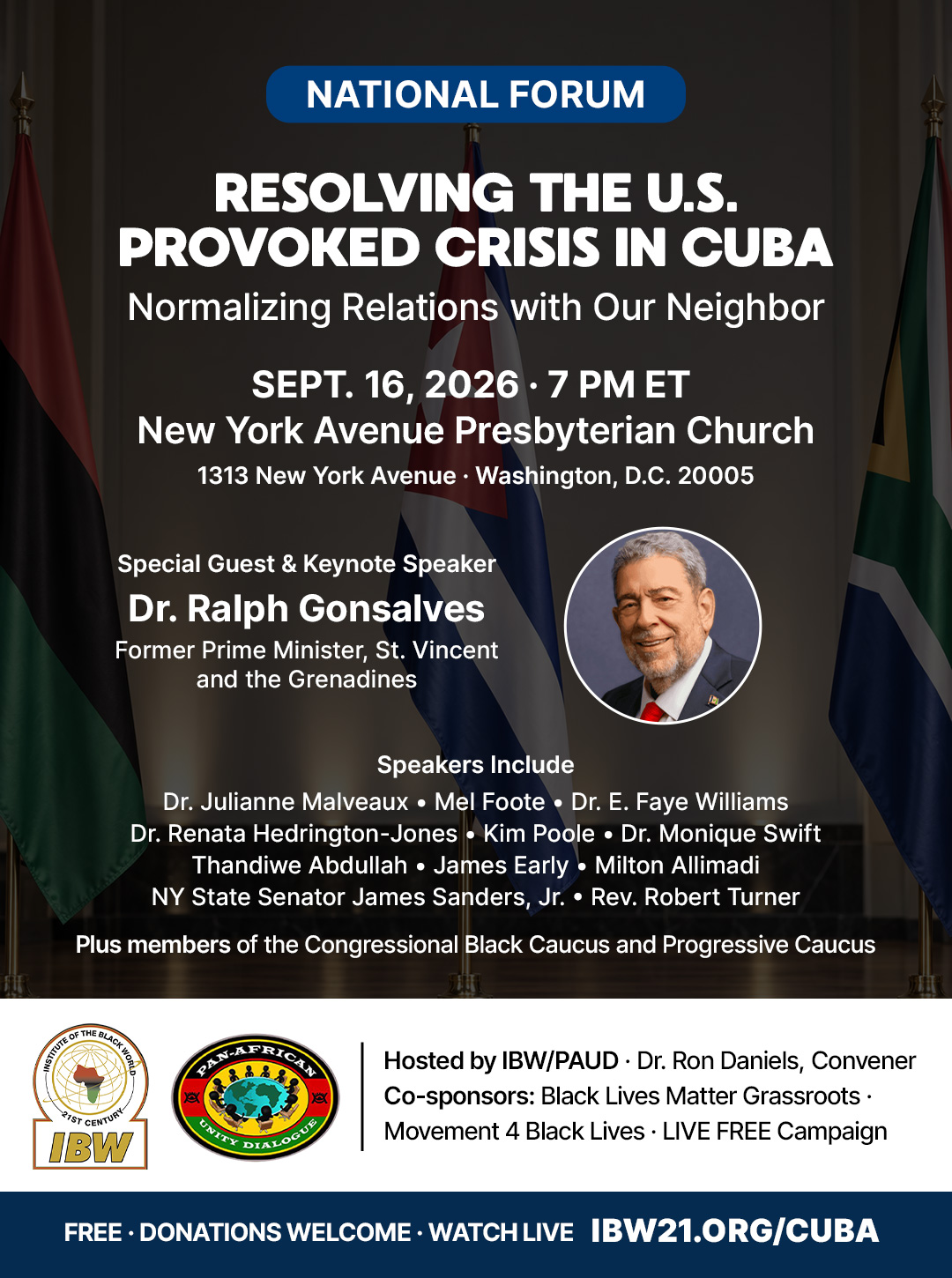 September 16, 2026 Cuba Forum Update flyer